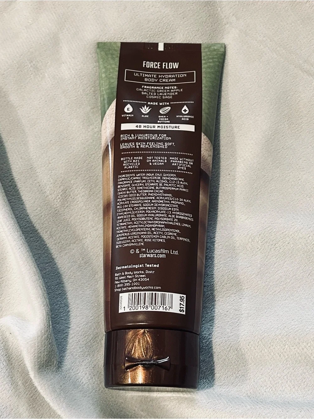 Bath & Body Works men’s star wars body cream force flow mandalorian & Grogu NEW